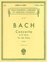 Concerto No. 1 in D Minor, BWV1052 piano sheet music cover